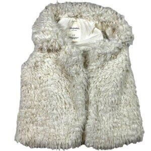 Aeropostale White Faux Fur Fuzzy Shearling Vest Size (S/P)